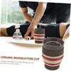 1set Ceramic Moxibustion Cup Portable Heat Insulation Moxibustion Pot for Home Use Massage Tool for Elderly and Wellness Present