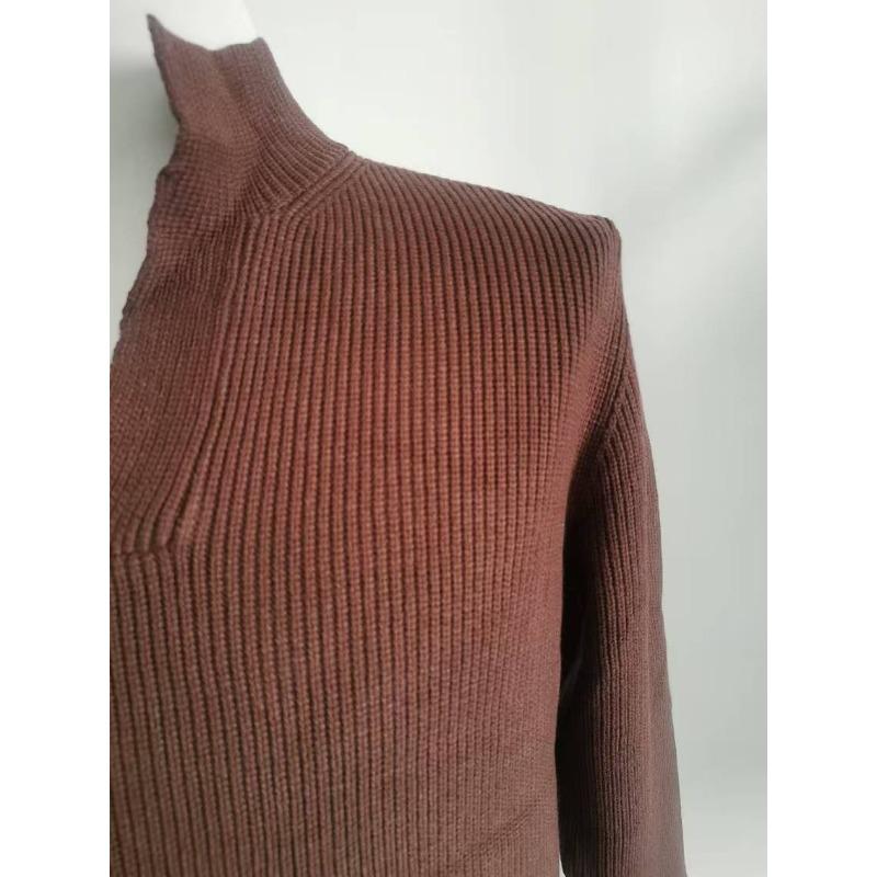 Men's V Neck Knit Pullover Sweater, Solid Color Long Sleeve Top, Fall Winter Loose Versatile Knitwear