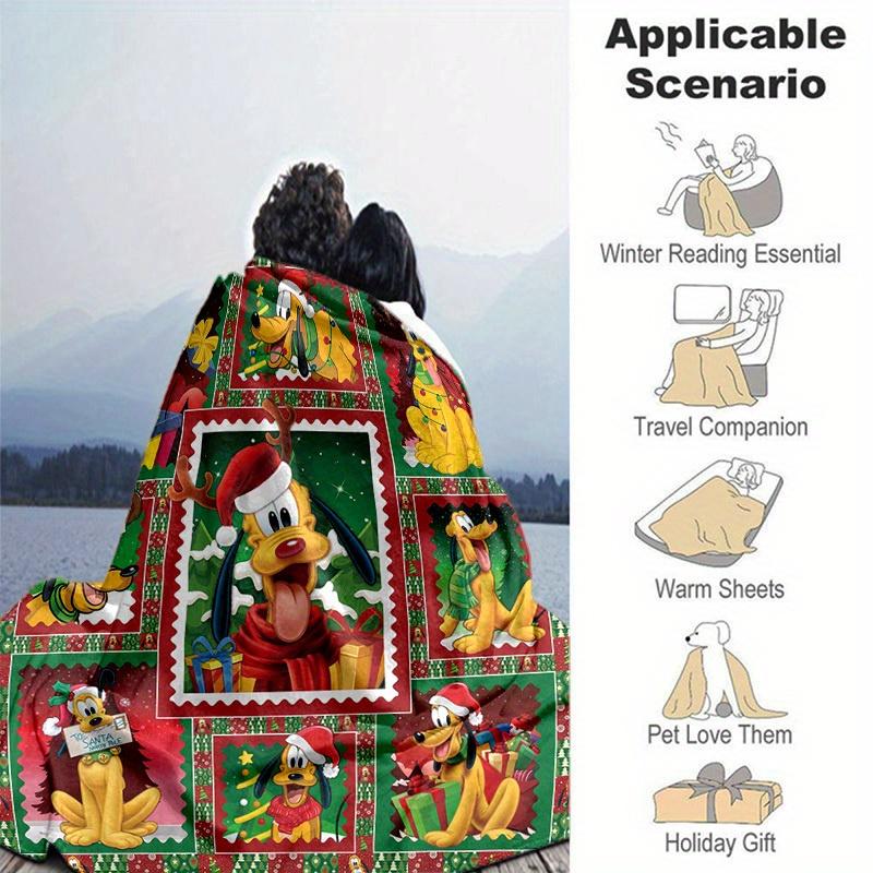 1pc Christmas Pluto Dog Gift Blanket for Home Office Outdoor Decoration Present