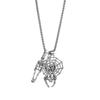 Halloween  Pendant Necklace for Women ,  Plated Skeleton and  Hands Charm Choker Halloween Gothic  Chain Jewelry