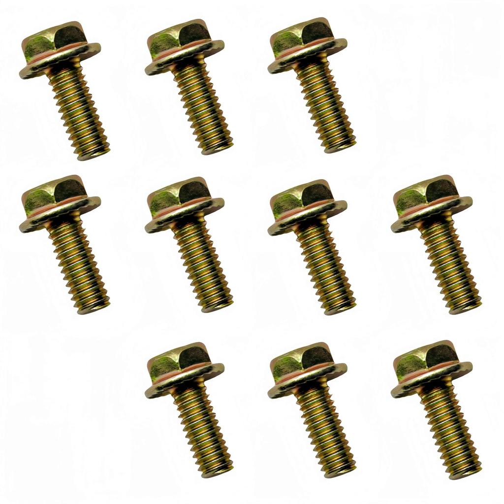 5/16" X 3/4" Flanged Hex Toothed Bolt by Color Zinc Plated, Alloy Steel,Grade 5.(10pcs Pack)