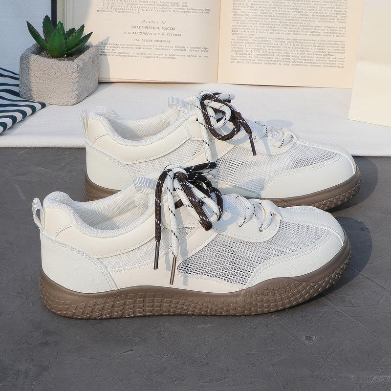 Summer women's shoes breathable mesh retro German training shoes 2025 new lightweight casual little white shoes versatile sports board shoes