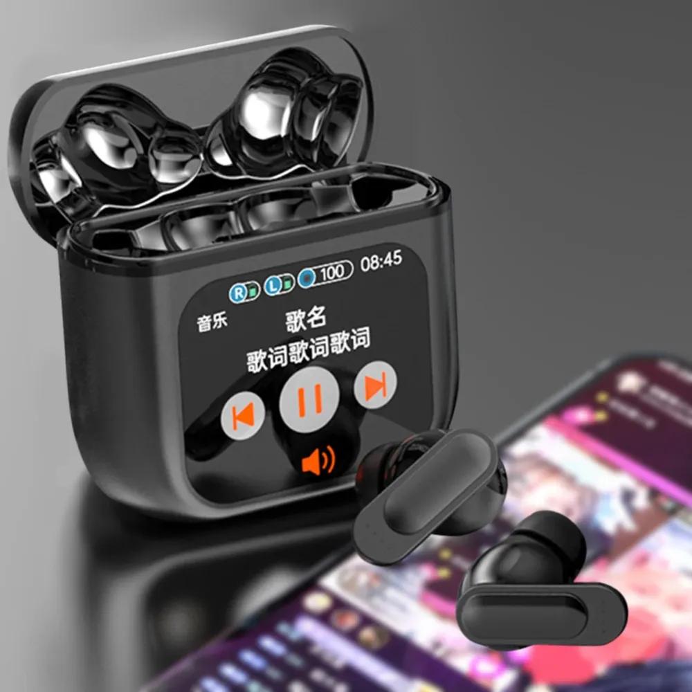 Touchscreen ANC Drahtlose Kopfhörer TWS Noise Cancelling Ohrhörer Bluetoth 5.4 Unterstützung APP Lange Akkulaufzeit HiFi