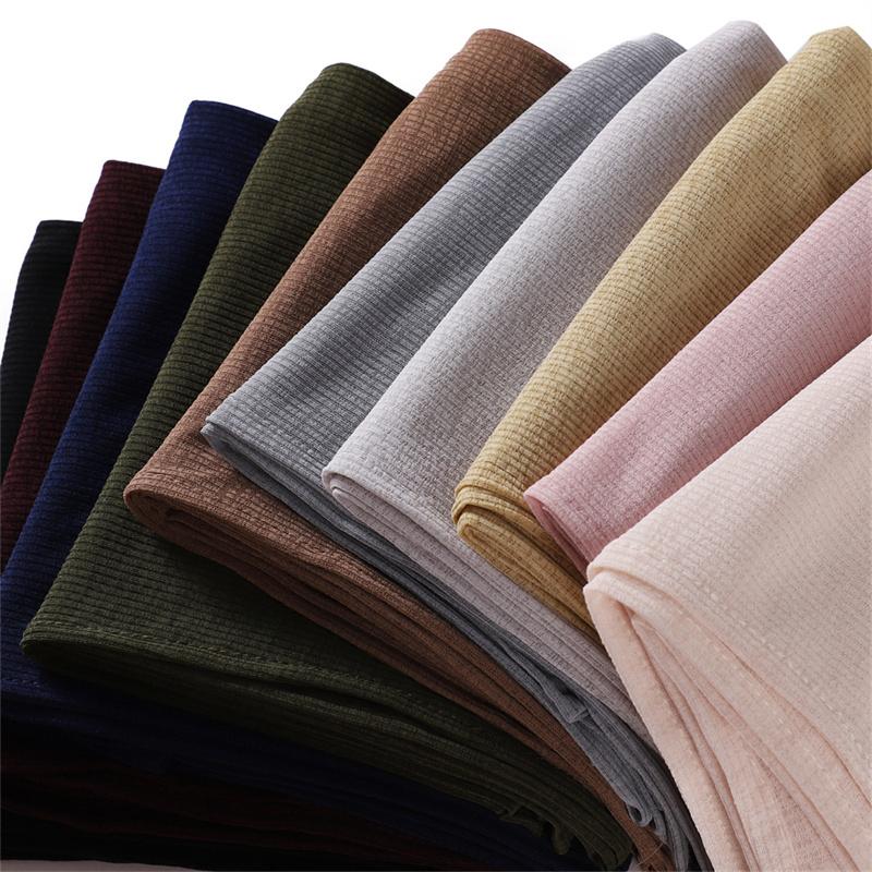 Einfacher Weicher Atmungsaktiver Ramadan Jersey Hijab Schal Wickeltuch Elastische Foulards Schal Arabischer Snood Islamischer Muslimischer Turban Stirnband 170*70cm
