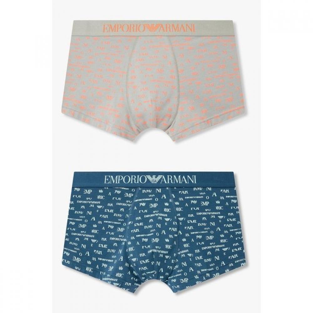 

Emporio Armani Men S 2 Piece All Over Logo Graphic drawerS Set 0816112033 0816 S(95)