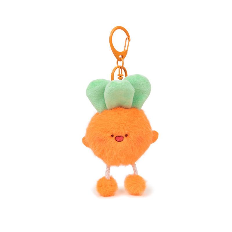 Mushrooms Corn Carrots Adorable Plush Keychain Pull Feature School Decor Bag