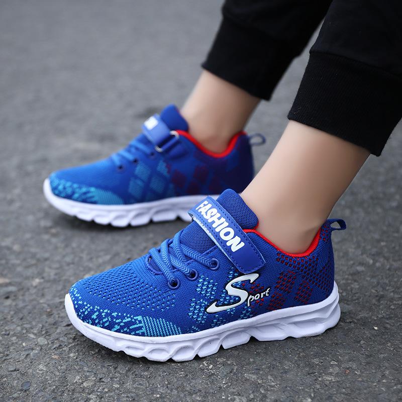 Ultra-light classmate boys' sports shoes 2025 spring and autumn children's breathable boys' running shoes foreign trade procurement