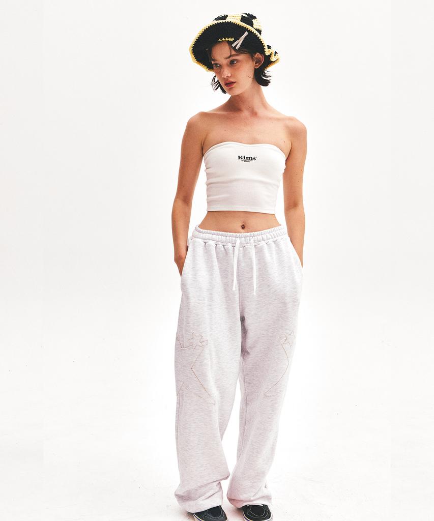 Kimseupeulesikoteunmakes Three Single Star Sweatpants Gray