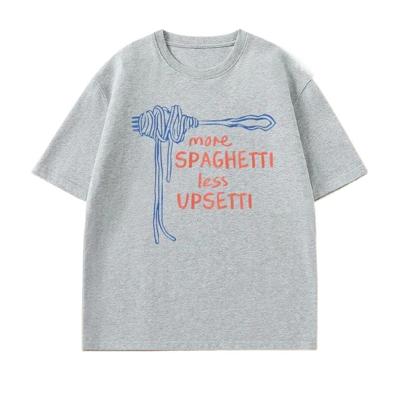 2026 Spaghetti T Shirt Funny Food T-Shirt Foodie Food Humor Printed Tshirt Cotton Short Sleeve Fast Shipping Pure Cotton Tees Clothes