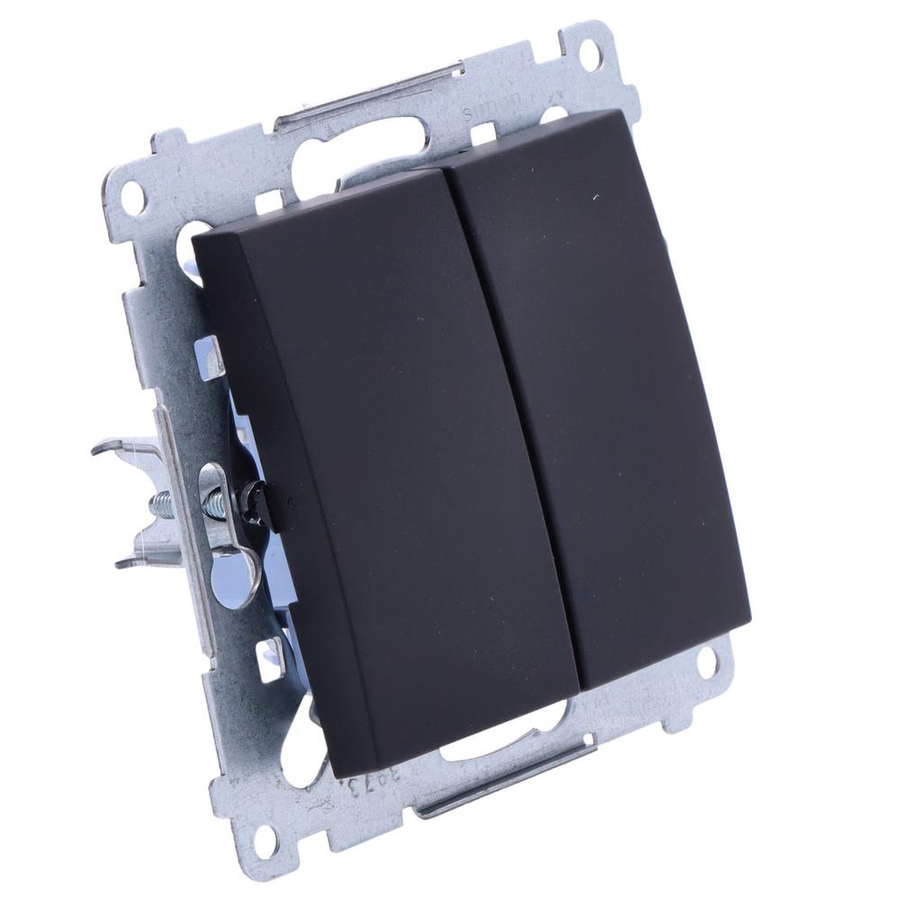 Candlestick switch (module) 10AX, 250V~, quick connectors, matt black Simon54