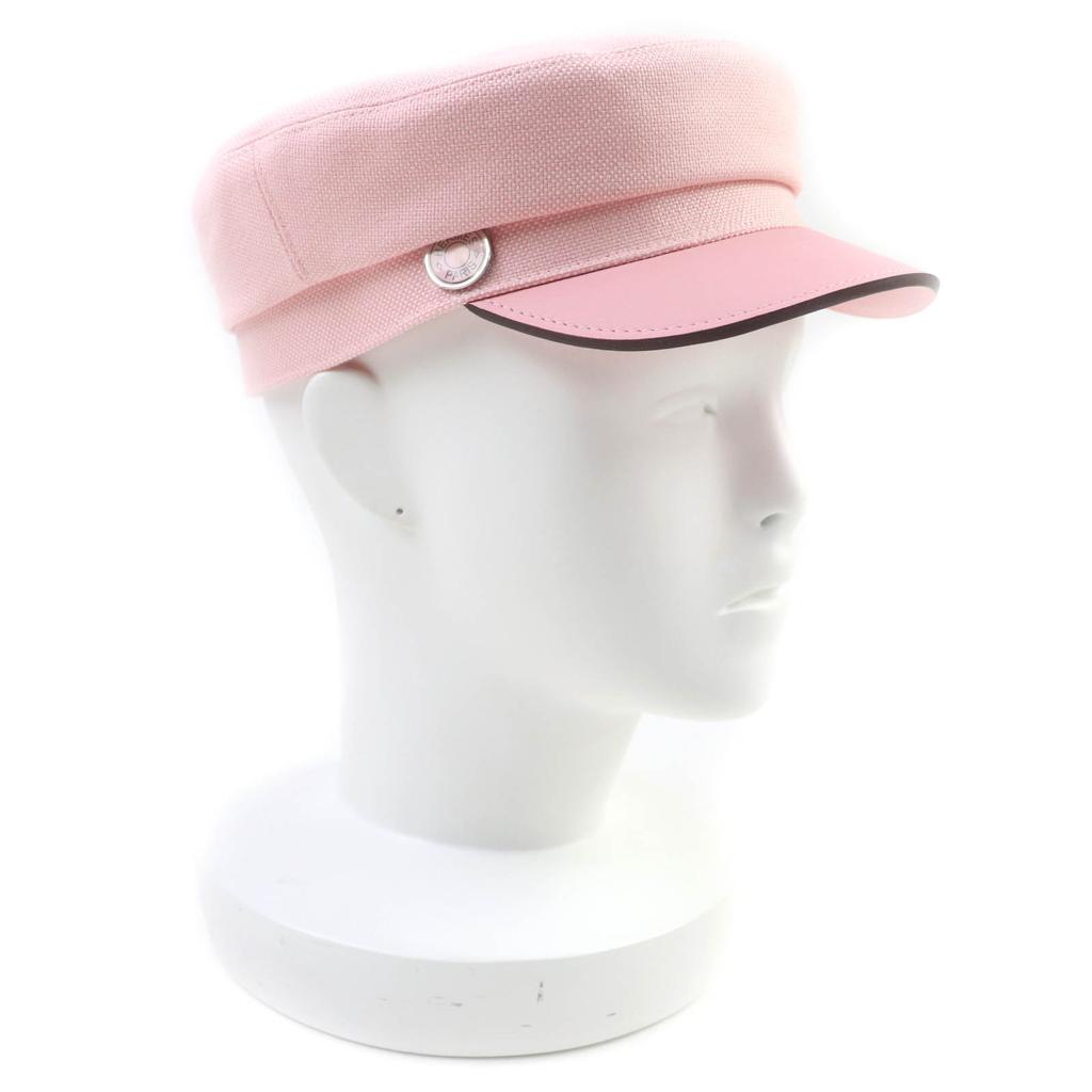 Pristine HERMES Casquette Deauville Plan Wear pink cotton Women 57 Used