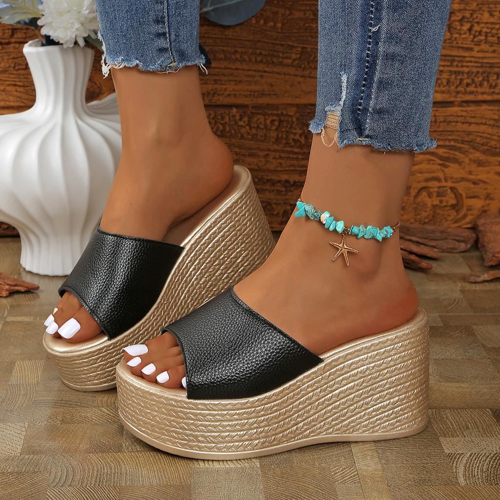 Fashion 2025 New Summer Women Sandals Platforms High-Heeled Shoes Women Casual Wedges Slides Women Outdoor Sandals Sandalias De Mujer