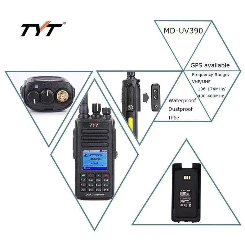 TYT MD-UV390PLUS Dijital Telsiz, AES256, IP67 Su Geçirmez, 10W