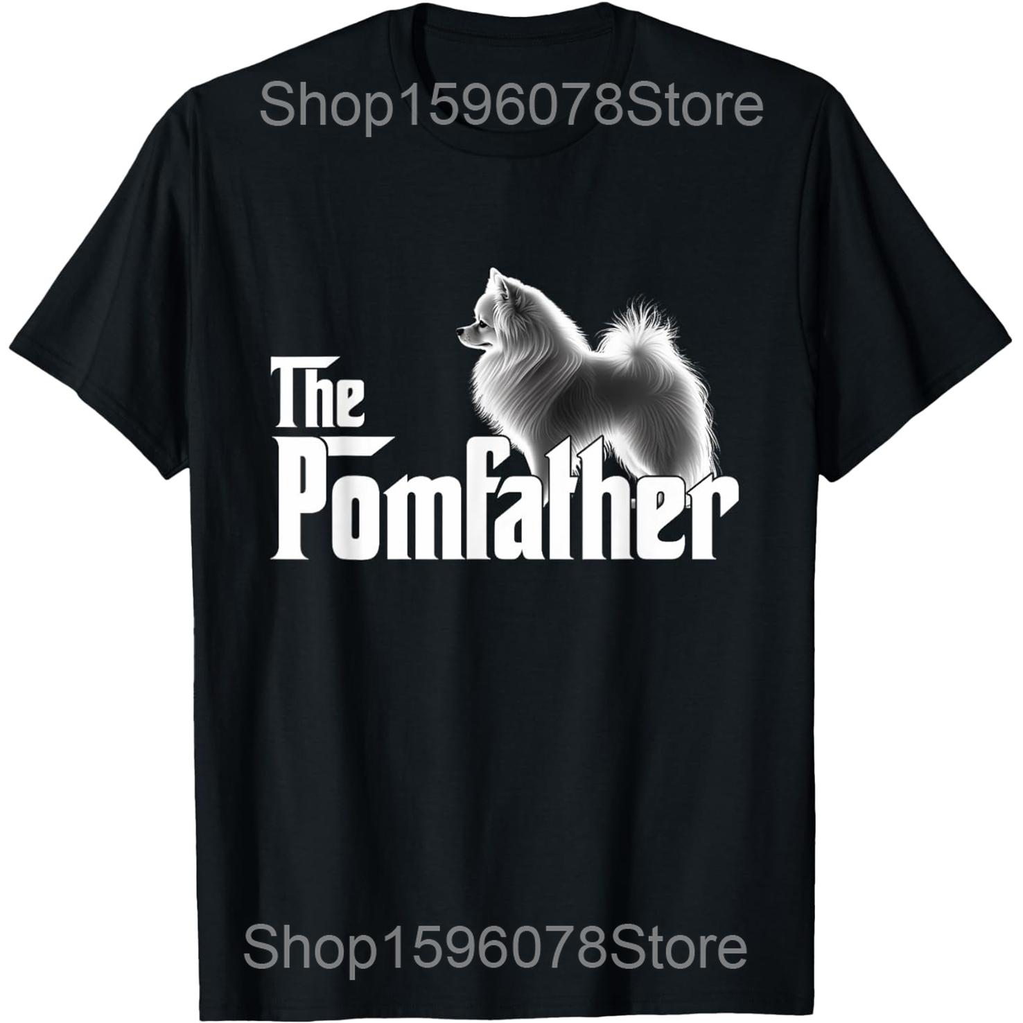 

Black Pomeranian Dog Pom Face T Shirts Men Women Pure Cotton Humor Streetwear Tee Shirt Short Sleeve Unisex Loose Clothing 4XL