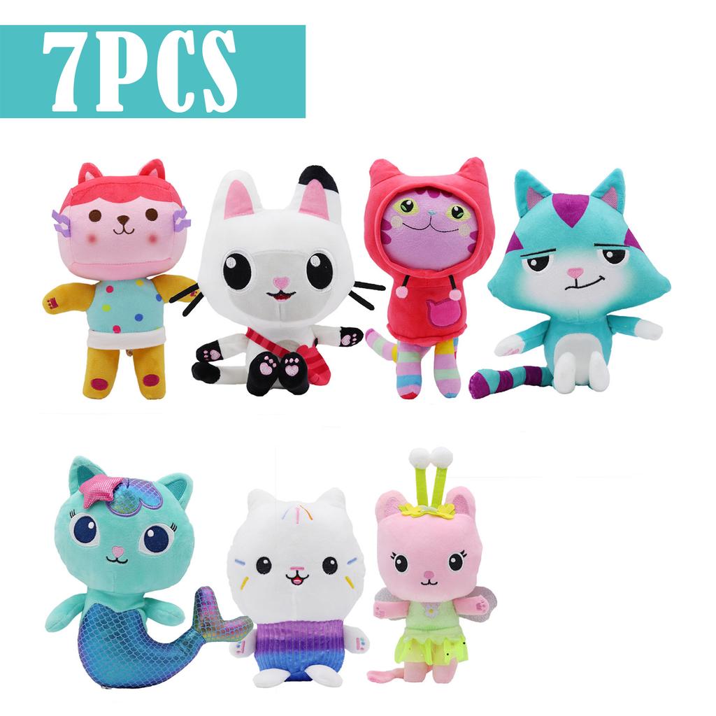Animals Plush Gabby Dollhouse Lovely Plush Gaby Lovely Toy Plush House Cat Doll Cartoon Stuffed Animals Mermaid Cat Plush