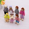 Wooden Happy Family Doll Kids  Puppet Joints Toy Birthday Gift