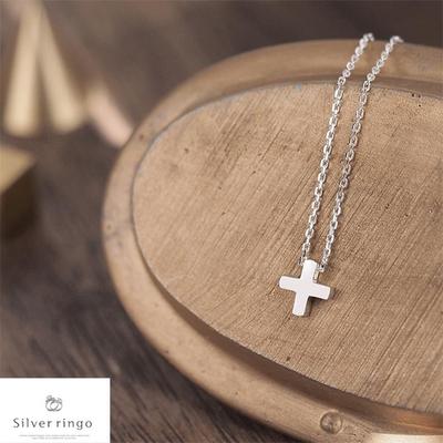 Silber 925 Kreuzförmige Halskette Mini Kreuz n
