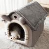Washable House-Shaped Dual-Use Cat & Small Dog Bed with All-Season Cushion