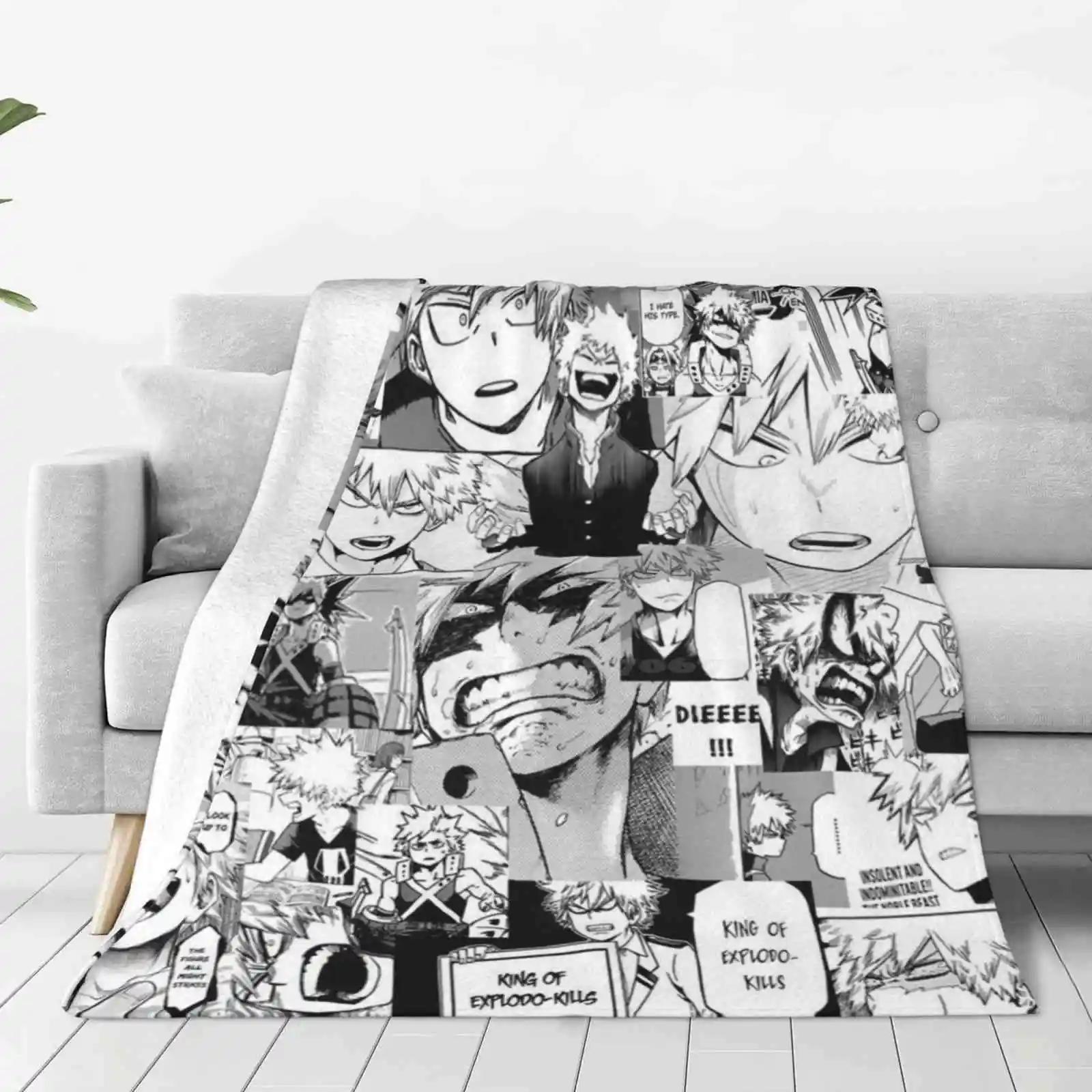 Bakugou Katsuki Collage All Sizes Soft Cover Blanket Home Decor Bedding Bakugou Katsuki Bnha Boku No Hero Academia Collage 100cmx150cm