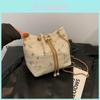 2023 New Fashion Lace Drawstring Single Shoulder Crossbody Chain Woven Bucket Bag
