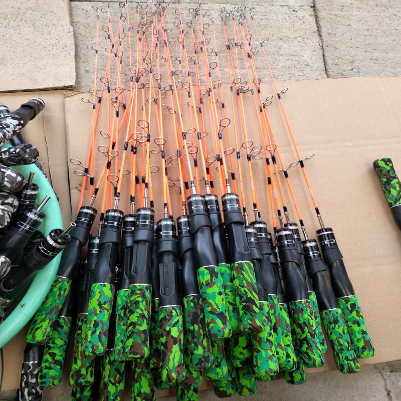 Soft Tip Jointed Ice Fishing Rod Set - 50cm/60cm Fiberglass for Freshwater