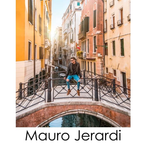 Mauro Geraldi Solar Watch, All Stainless Steel, 10 ATM Water Resistant, Calendar, Zirconia, MJ037 (MJ037-4/Silver)