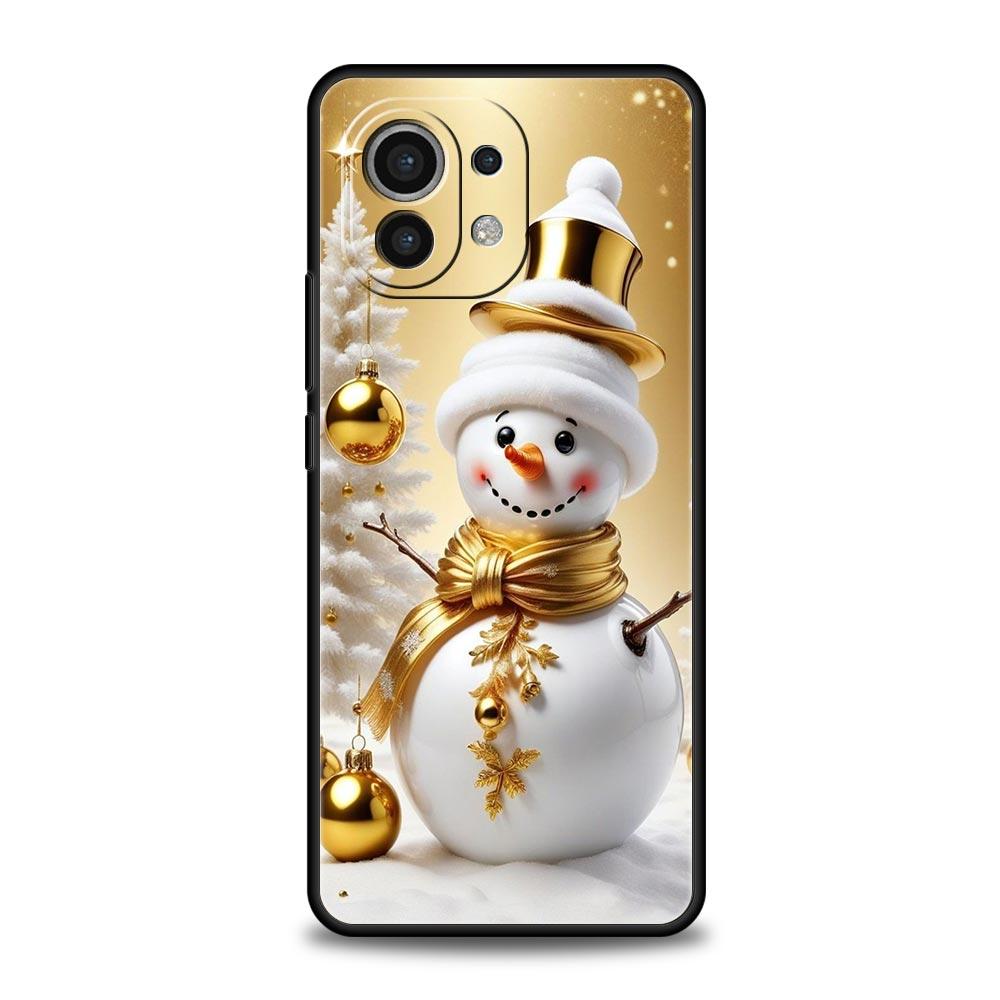 Christmas Snowman Phone Case Cover for Xiaomi Mi 17 15 14 13 12 11 Ultra 15T 14T 13T 12T 11T Pro Lite 5G Soft TPU Shell Fundas