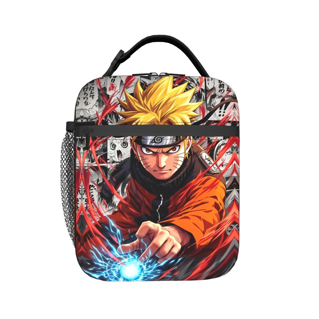 Custom N-Narutoes Uzumaki Lunch Bag Women Thermal Cooler Insulated Lunch Boxes for Adult Office