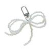 Pearl Bowknot Keychain Decorations Keyring Hanging Ornament for Backpack Handbag