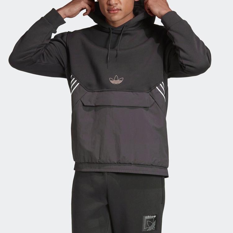 adidas Originals Trefoil Tlm 02 Hoodie Casual Sport Pullover Sweatshirt Men Tops Black GD5799