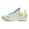 Li Ning Gyrfalcon 4 Slip Resistant And Breathable Low top Badminton Shoes Women's White Yellow AYTR014-2