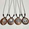 New Chinese retro Zen leather rope necklace autumn and winter bohemian ethnic wind leaf long sweater chain