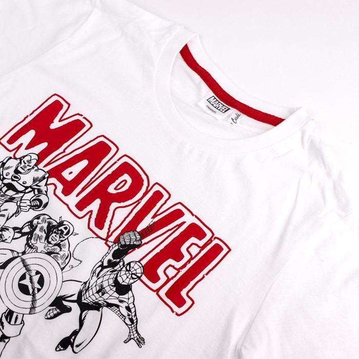 T-shirt Enfant - Cerda - Marvel - Design Attrayant - Confort Optimal - Lavable En Machine
