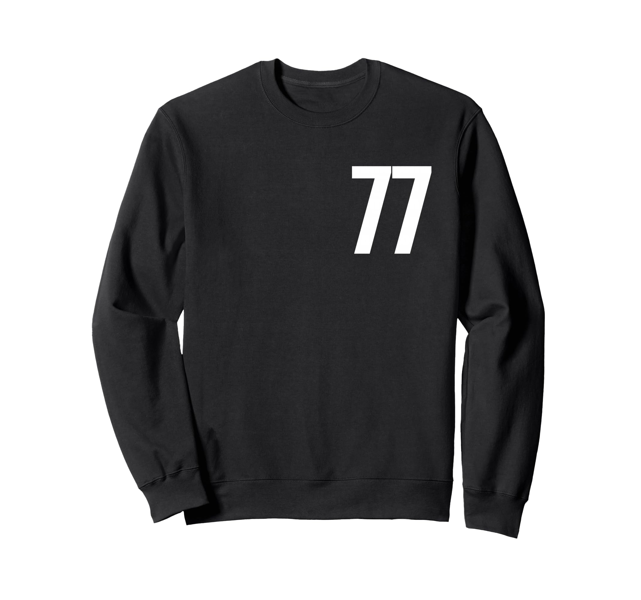 

Number Seventy Seven #77 Sports Team Uniform Birthday 77 Sweatshirt