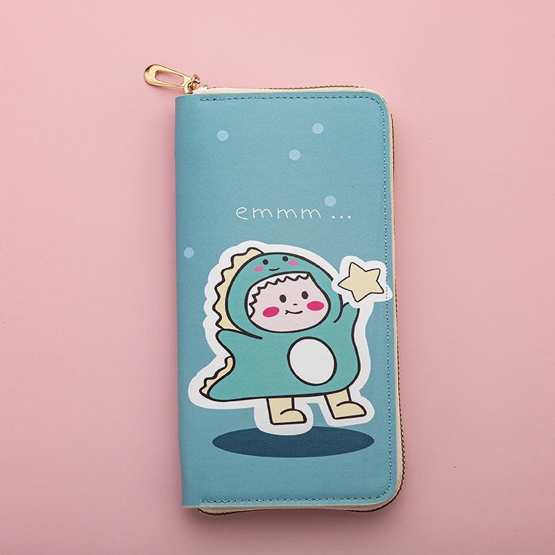 Long Wallet Female Student Cartoon New Large Capacity Mobile Phone Wallet Zipper Card Bag Clutch Bag Storage Bag