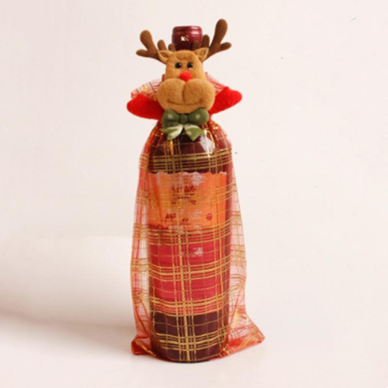 Christmas Decorations Santa Claus Wine Bags Gift Bags Champagne Bottle Sets