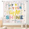 Pastel Rainbow Curtains, Kids Girls Baby Boho Cute Inspirational Motivational Quotes Rainbow Colorful Window Drapery for Bedroom