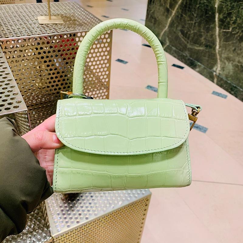 New trendy spring and summer niche crocodile pattern cowhide women s bag shoulder crossbody portable mini mini bag