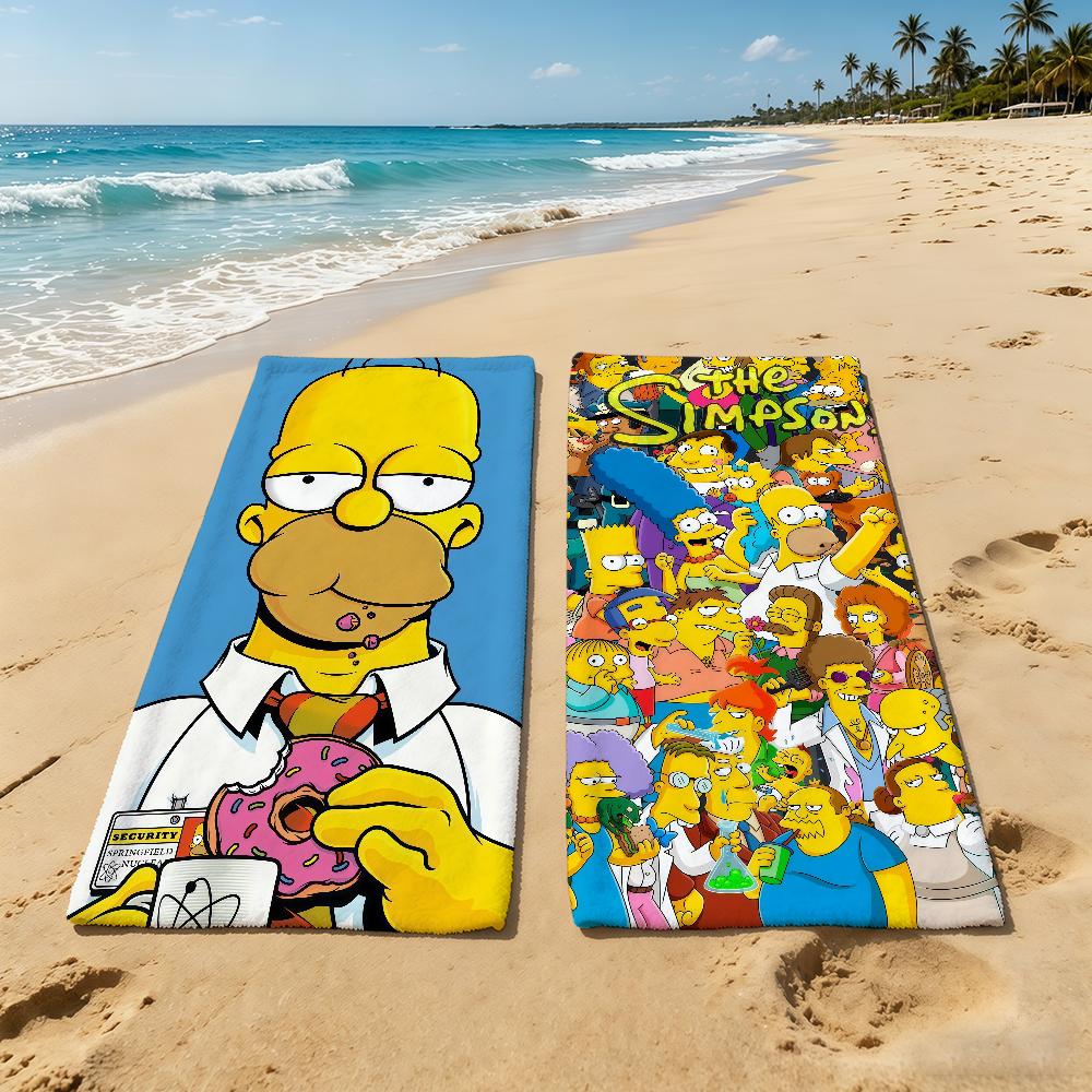 T-THE S-SIMPSONS-ES Anime Cartoon Towel For Outdoor Camping Beach Towel Super Absorbent Quick-Drying Summer Towel