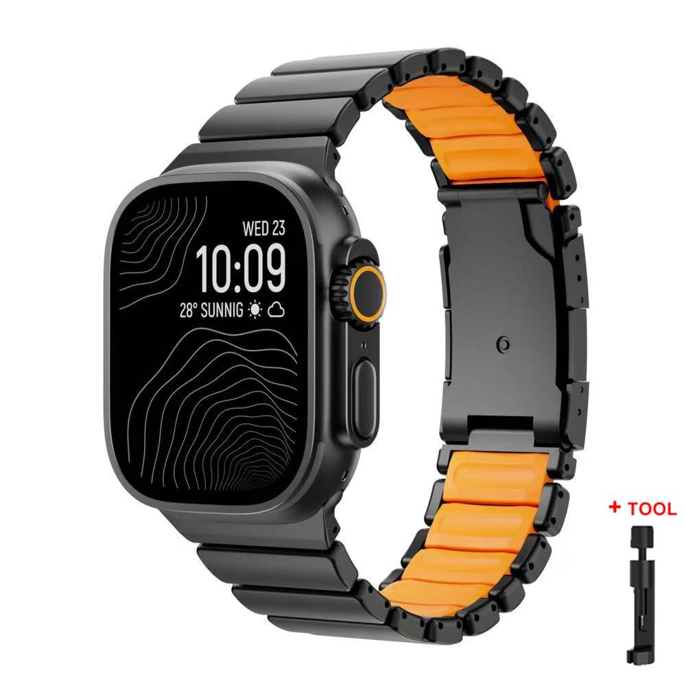 

Men Stainless Steel Band for Apple Watch Ultra 3 Strap 49mm 46mm 45mm 44mm Luxury Metal Bracelet for Iwatch 11 10 9 8 7 5 6 SE3 42 44 45mm