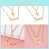 Trendy Yellow Butterfly Honey Letter Necklace Fashionable Statement Jewelry For Women