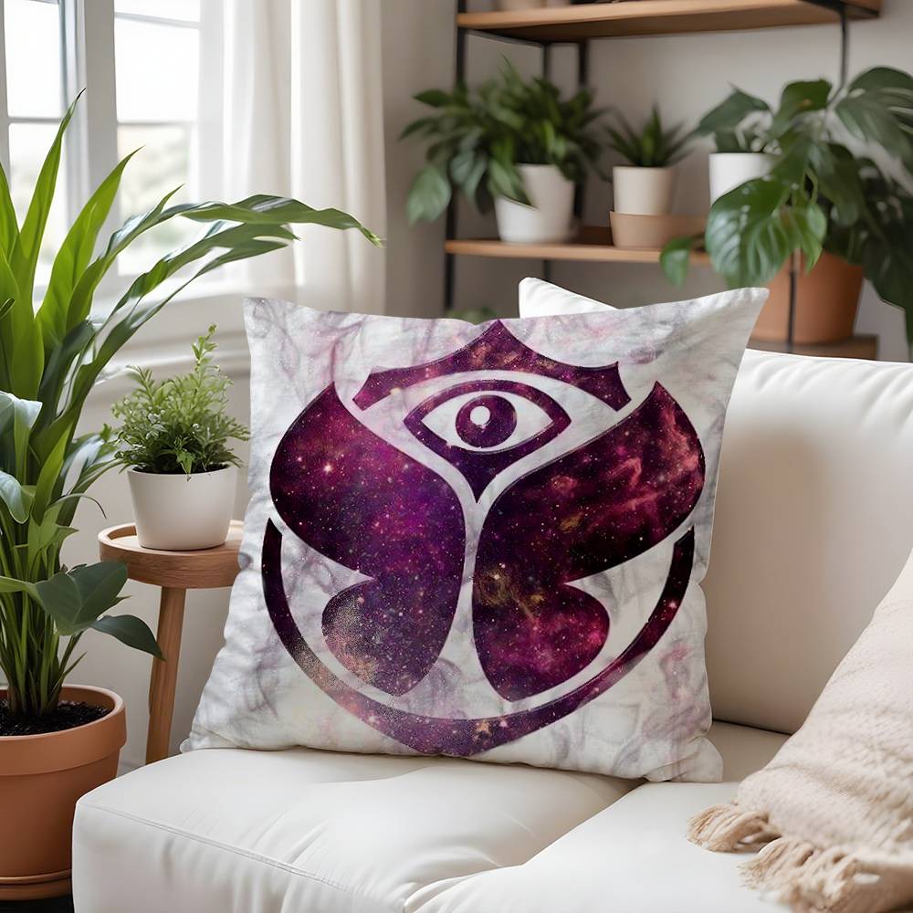 T-Tomorrowlands Music Logo Pillow Case Plush Fabric Soft Pillowcase Double Sided Print Cushion Cover Household Gifts