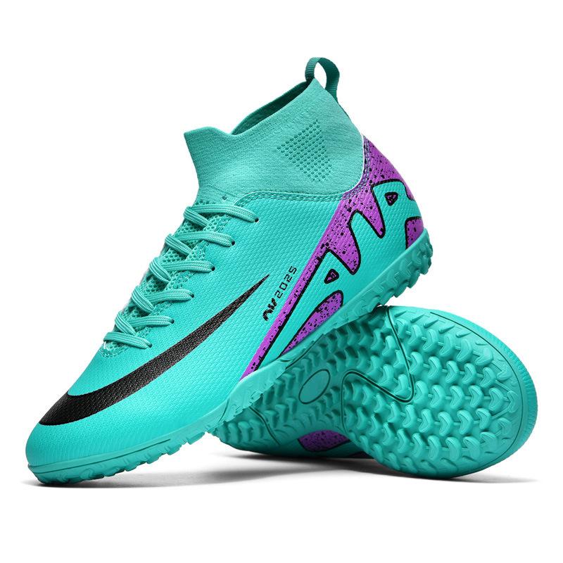 New High-top Football Shoes for Boys and Girls AG Long Nails TF Broken Nails Manual Competition Training Shoes