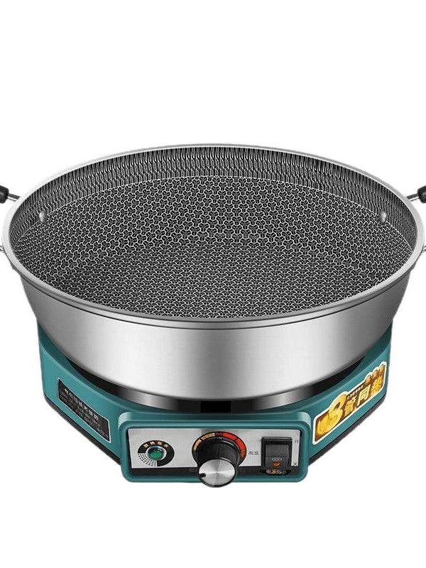 Multipurpose Non-Stick Stainless Steel Electric Pancake and Frying Pan