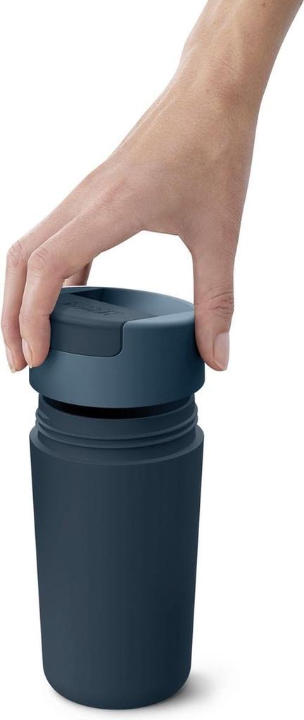 Joseph Joseph Travel Mug Blue Large Size 454ml Sipp BPA Free Dishwasher Safe Polypropylene 81132