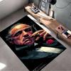 Movie Poster Area Rug, The Godfather Vito Corleone Cigar Rose Vector Art Print, Film Fan Living Room Bar Decor, Non-Slip Mat