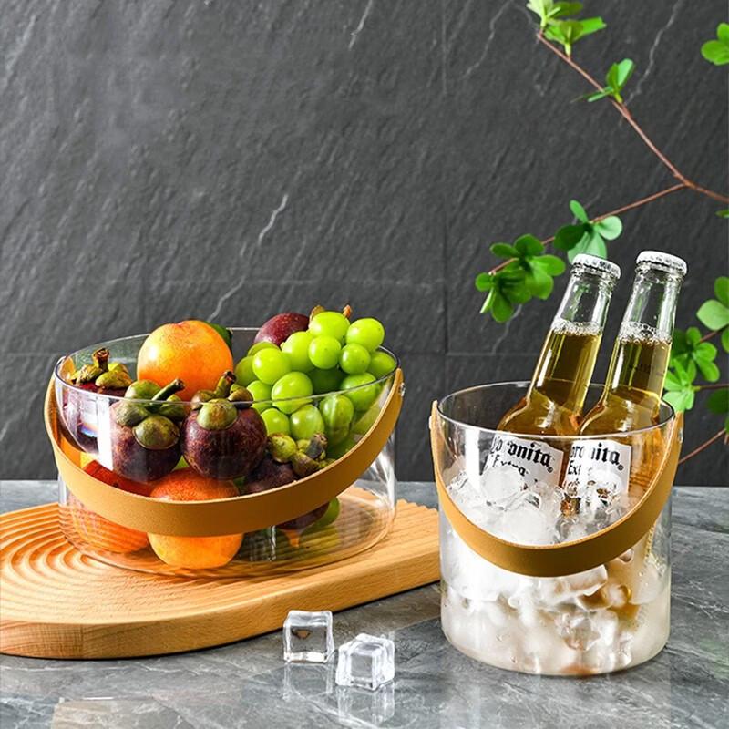 ZISIZ Elegant Glass Fruit Basket