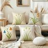 Bright wildflower theme digital printing pillow cover Short plush Suitable living rooms bedrooms sofas throw cushion cover 4pcs