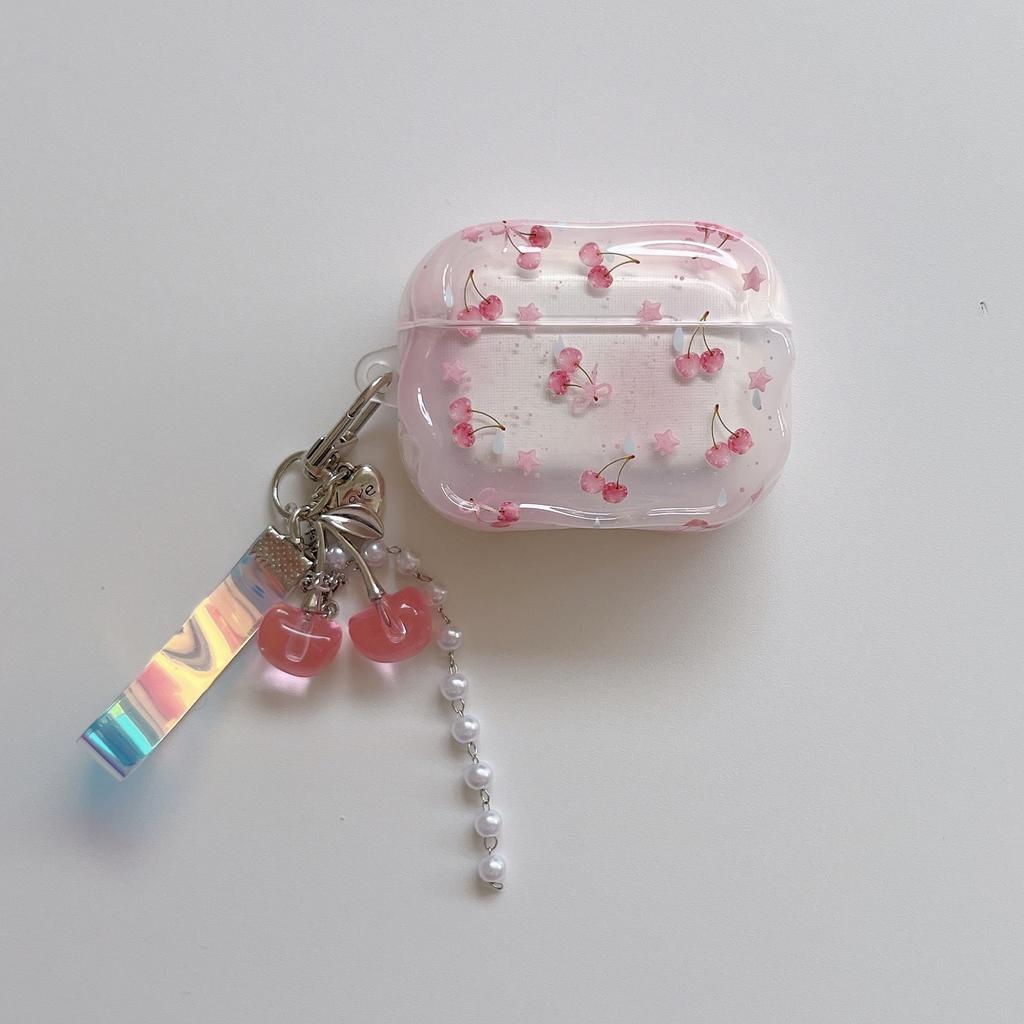 Smudge star cherry pendant for AirPods 1 /1 protective case pro1 wireless bluetooth 1/1st generation earphone case