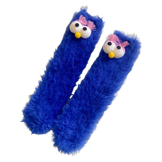 Funny Fuzzy Silly Socks for Women Fluffy Slipper Socks 3D Novelty Face Plush Socks Winter Warm Cute Floor Socks